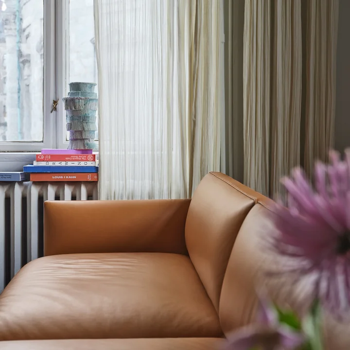 Muuto - Outline 3-zitsbank, cognac leer