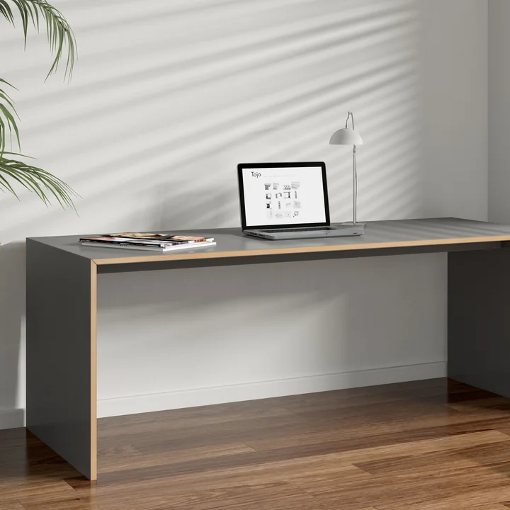 Tojo - Vrijstaande tafel, 160 x 80 cm, antraciet