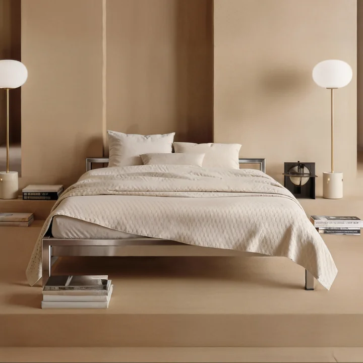 Hans Hansen - Zuiver bed, roestvrij staal