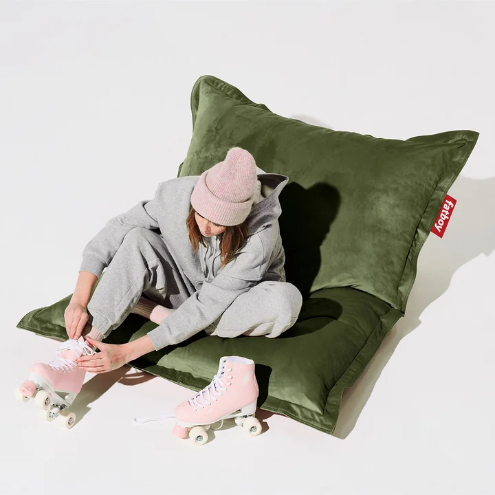 Fatboy - Hoes voor Original Slim Velvet zitzak, donkergroen