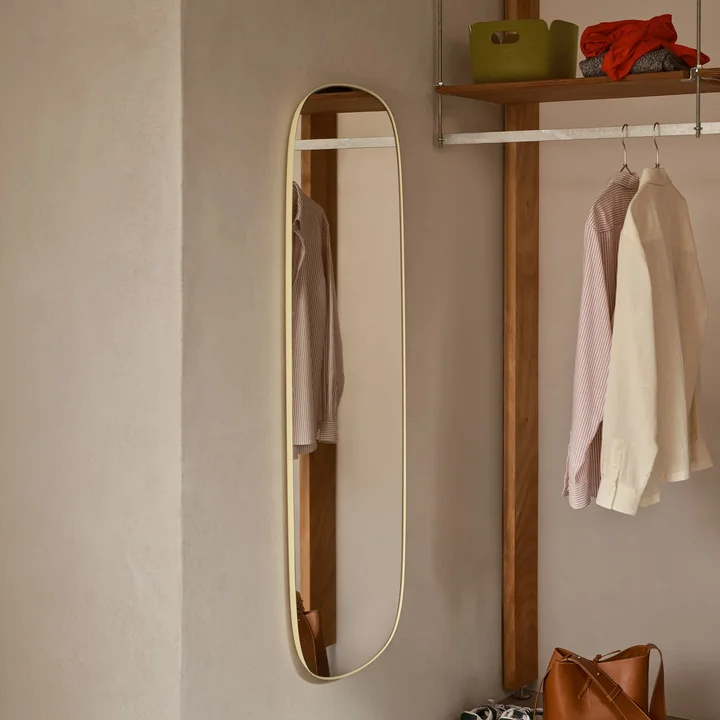 Muuto - Framed Mirror , 150 cm, lichtgeel / helder glas