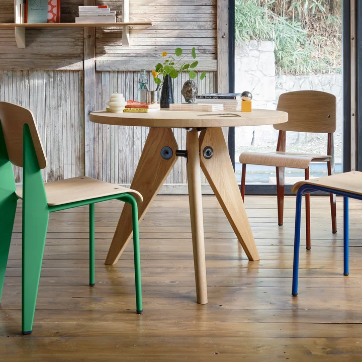 Vitra - Guéridon Eettafel, Ø 90 cm, geolied eiken