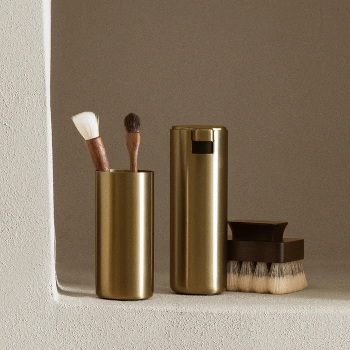 Blomus - Modo Zeepdispenser en tandenborstelbeker, messing