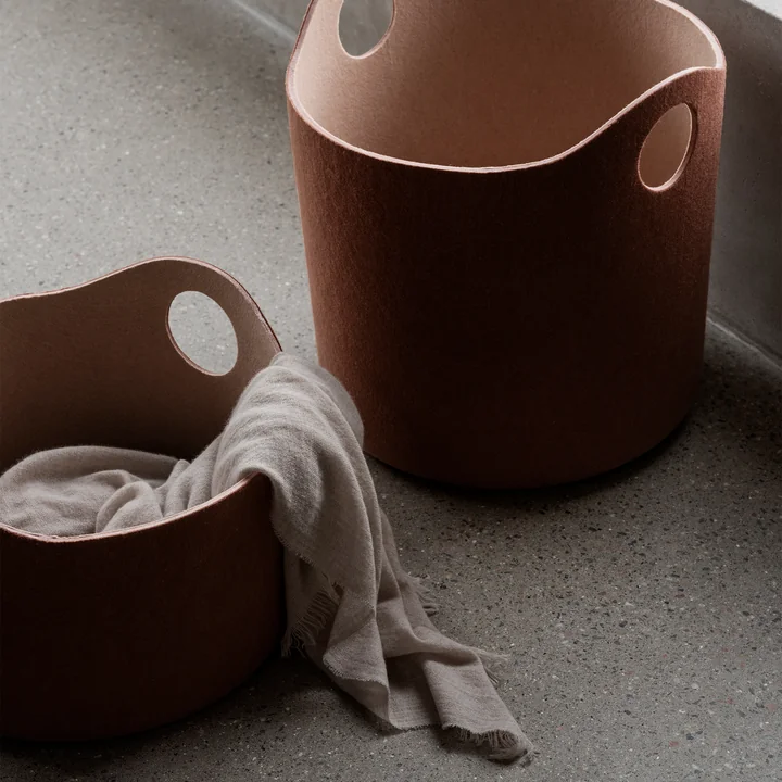 Blomus - Tiggy Opbergmand van vilt, maat S, rustic brown / tan