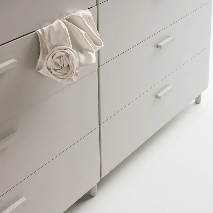 String - Relief Brede ladekast, beige