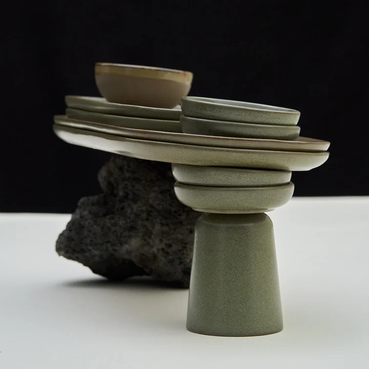Serax - Surface-borden, Ø 24 cm, groen (set van 4)