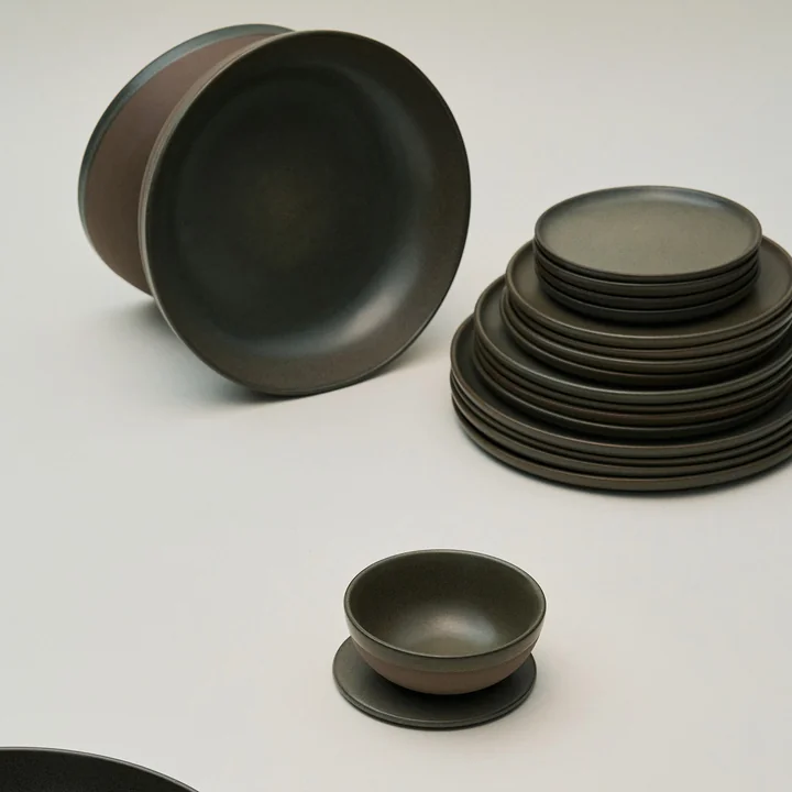 Serax - Surface-borden, Ø 24 cm, groen (set van 4)