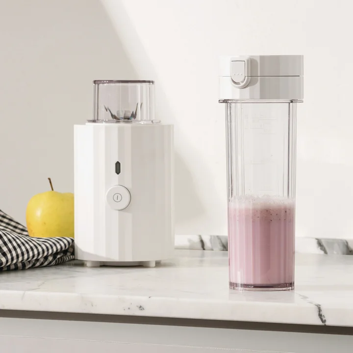 Alessi - Plissé -persoonlijke mixer en fles, wit