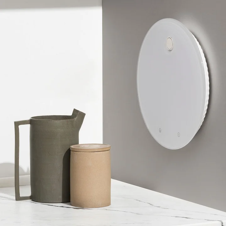 Alessi - Plissé digitale keukenweegschaal, wit