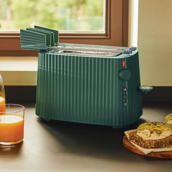 Alessi - Broodroostertang voor Plissé-broodrooster, groen (set van 2)