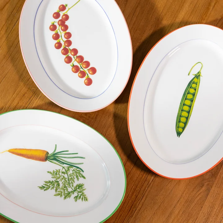 & klevering - Pea - en Tomato-serveerborden, 21 x 30 cm