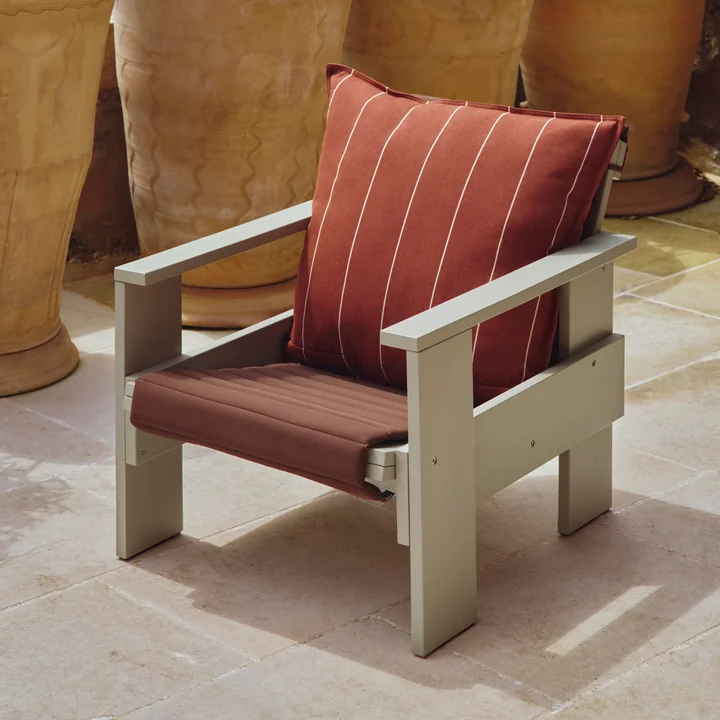 HAY - Crate Lounge Chair met Terrazza Outdoor-kussens
