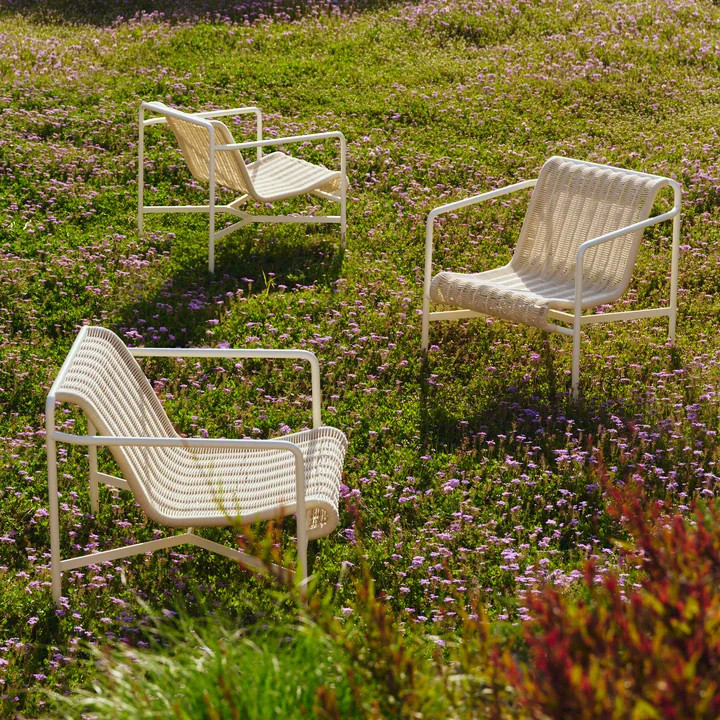 HAY - Palissade Cord Lounge Chair Low, crèmewit