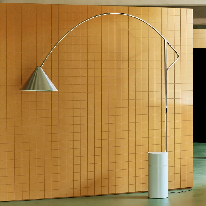 HAY - Compass -staande lamp, geborsteld aluminium