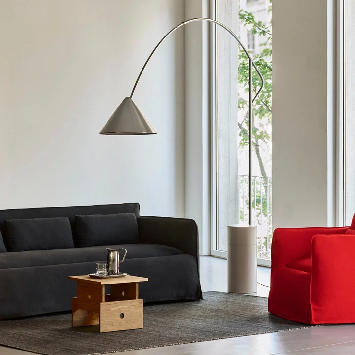 HAY - Compass -staande lamp, geborsteld aluminium