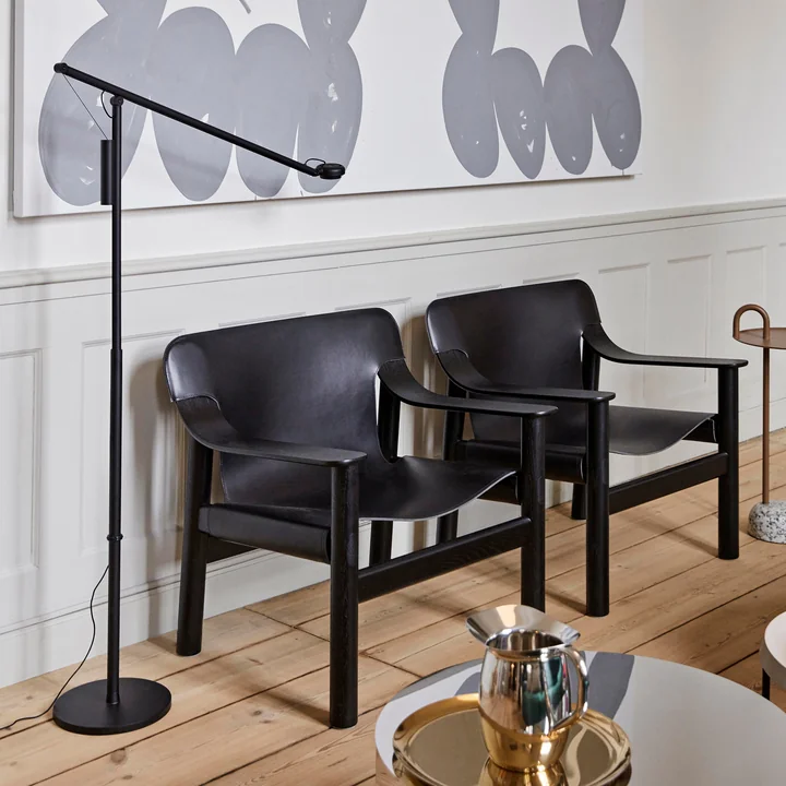 HAY - Fifty-Fifty -staande lamp, soft black