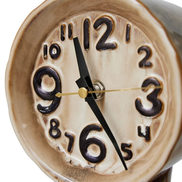 HKliving - Retro keramiekhorloge, crème