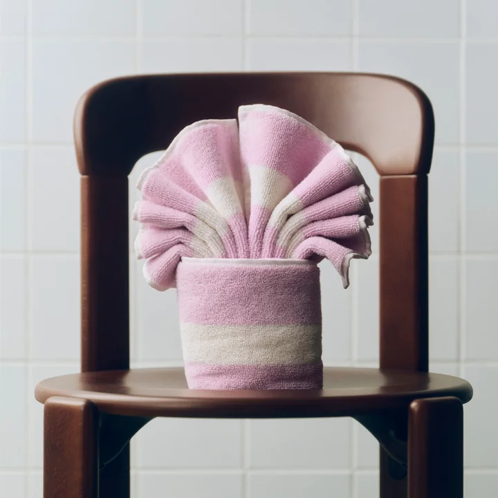 HAY - Stripe -handdoek, 40 x 60 cm, cool pink