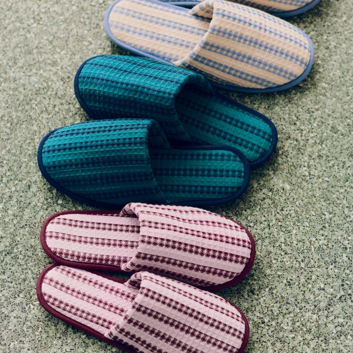 HAY - Waffle pantoffels, gestreept