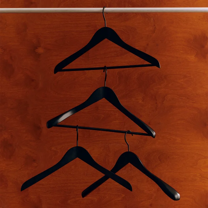 HAY - Smooth -jas-kleerhanger, zwart