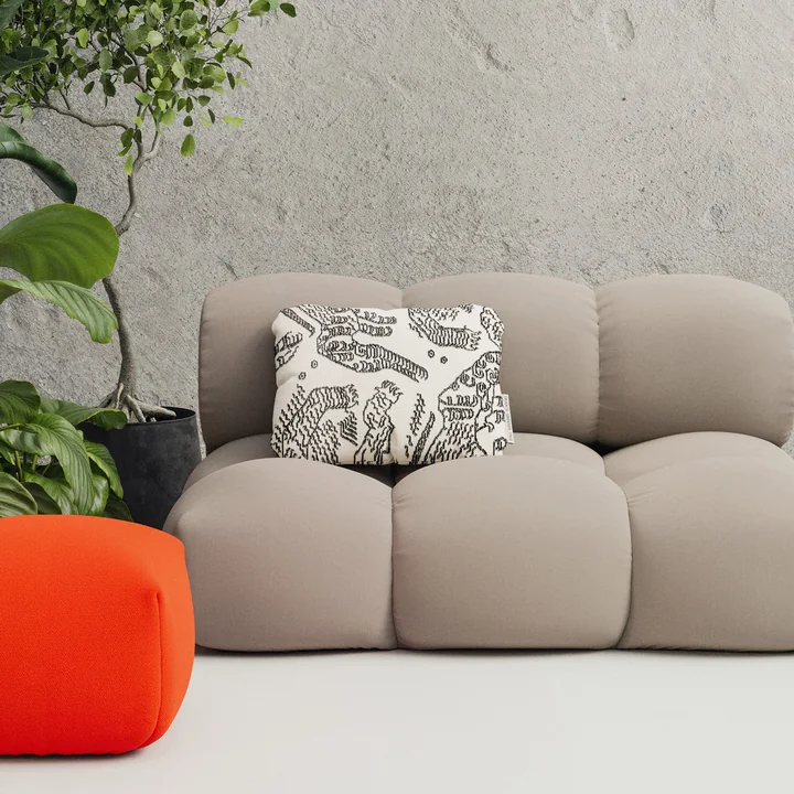 OUT Objecten van vandaag – Sander-bank (loveseat), steengrijs (Berlin 801 van OUT)