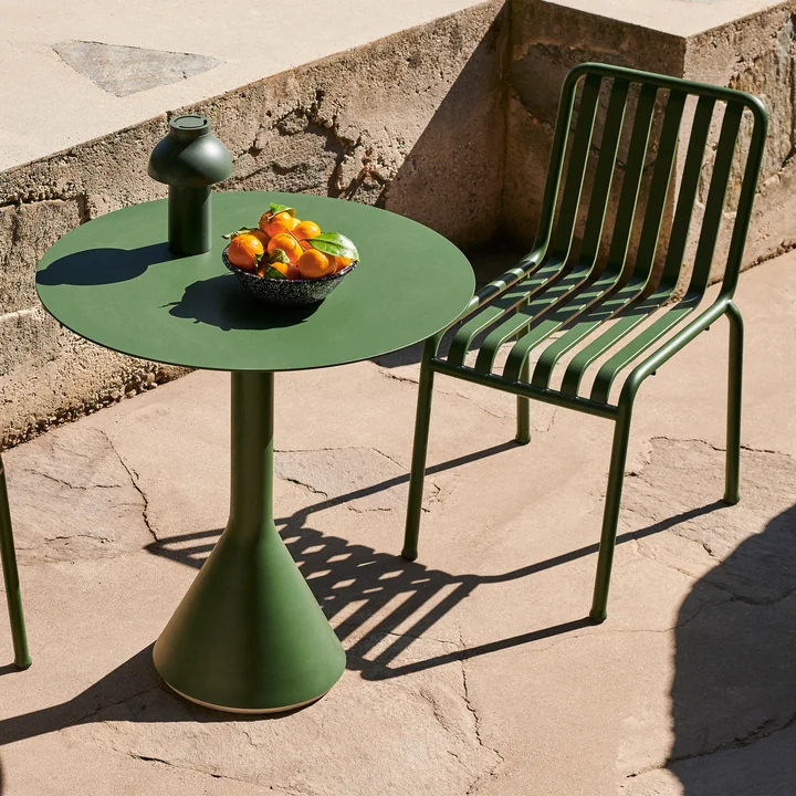 HAY - Palissade Cone-tafel Ø 90 x H 74 cm, olijfgroen