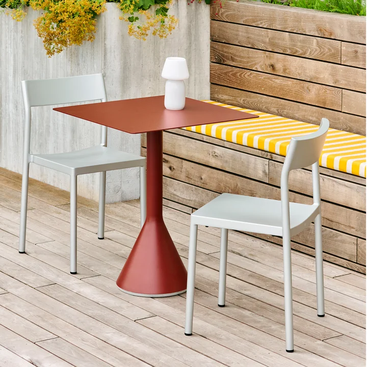 HAY - Palissade Cone Bistrotafel 65 x 65 cm, H 74 cm, iron red