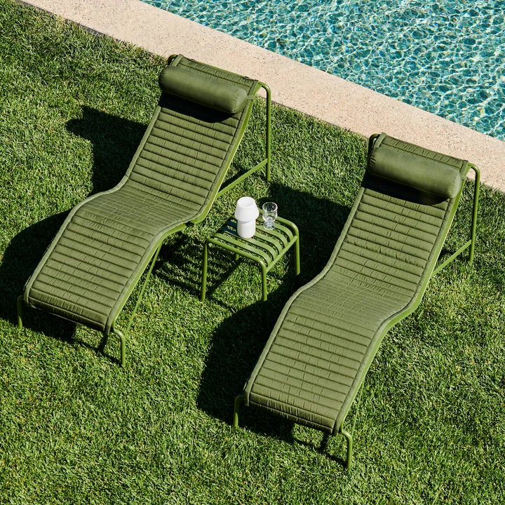 HAY - Palissade-hoofdsteun en -steun voor de Palissade Chaise Longue, olijfgroen