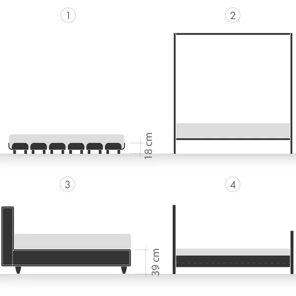 Bed - frame en lighoogte