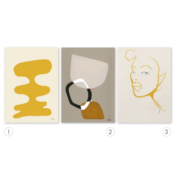 Combineer posters in beige en bruine tinten