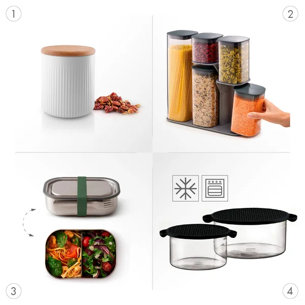 Gebruik van voorraadpotten en -containers