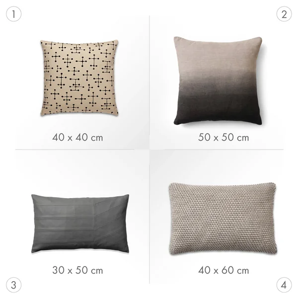 Design kussens: de juiste maat en vorm