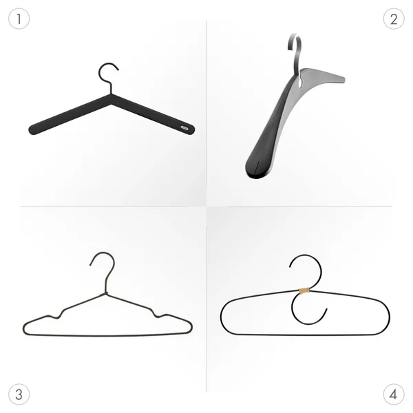 Ontwerp kleerhangers in verschillende vormen