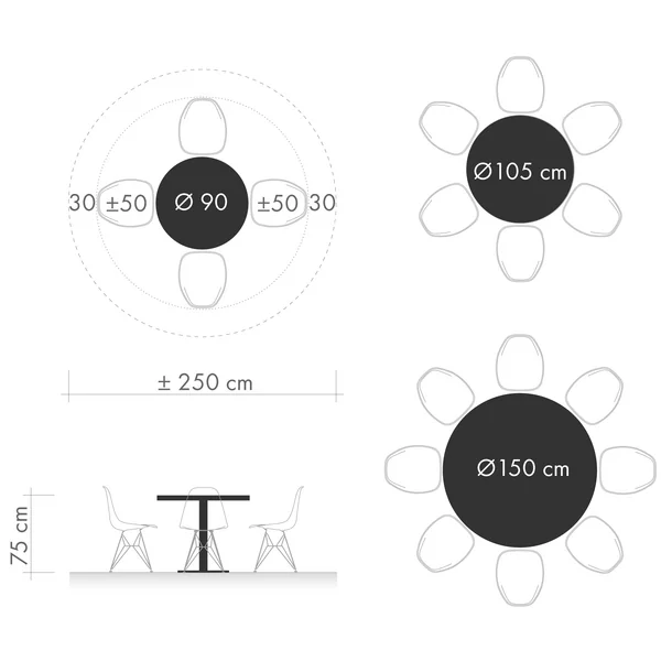 Tuintafels - ronde eettafels