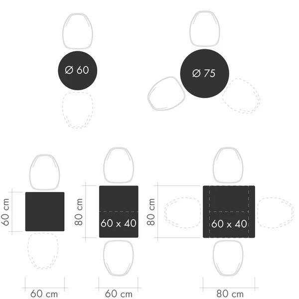 Tuintafels - Vormen Zitten