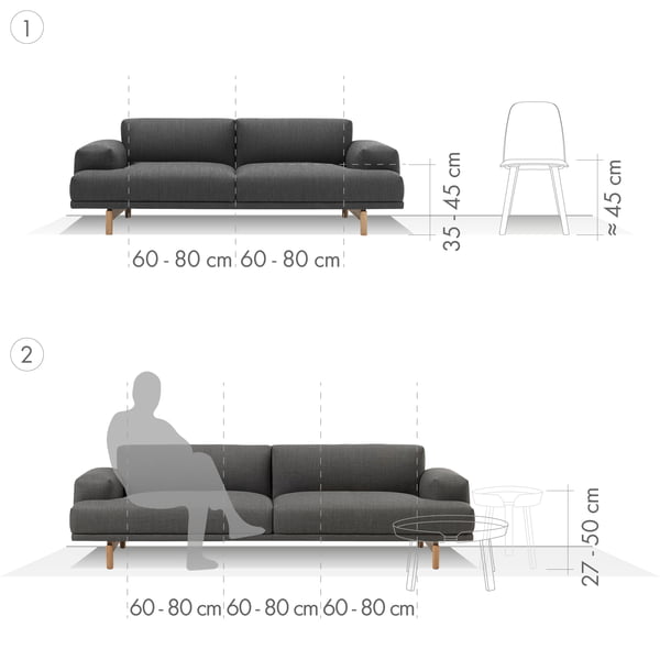 Sofa Graphics 1 - 2-zitsbank en 3-zitsbank