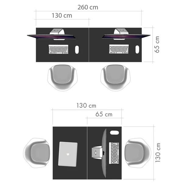 Bureau voor twee personen