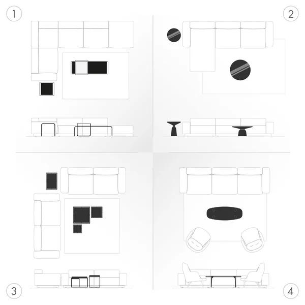 Welke salontafel op welke bank?