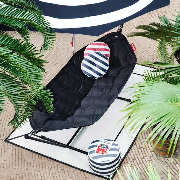 Hangmat Headdemock Circle zitkussen en Carpretty vloerkleed voor buiten van Fatboy