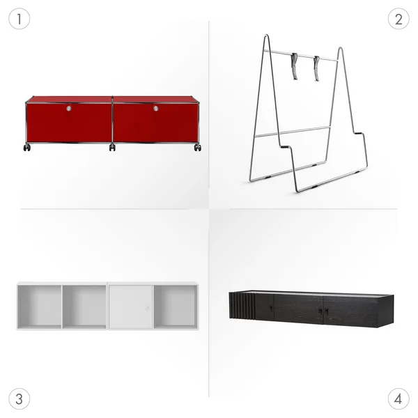 TV lowboard: hangend, staand, open of gesloten