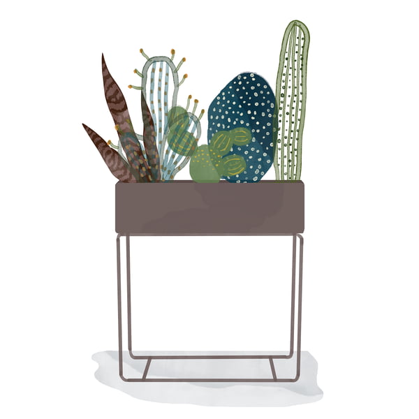 ferm Living - Plant Box - warm grijs - aquarel