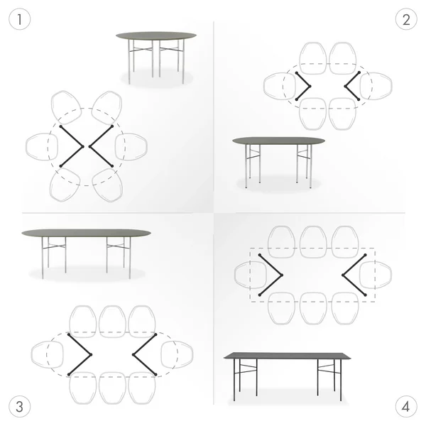 Mingle Tafelblad met Onderstel by ferm Living