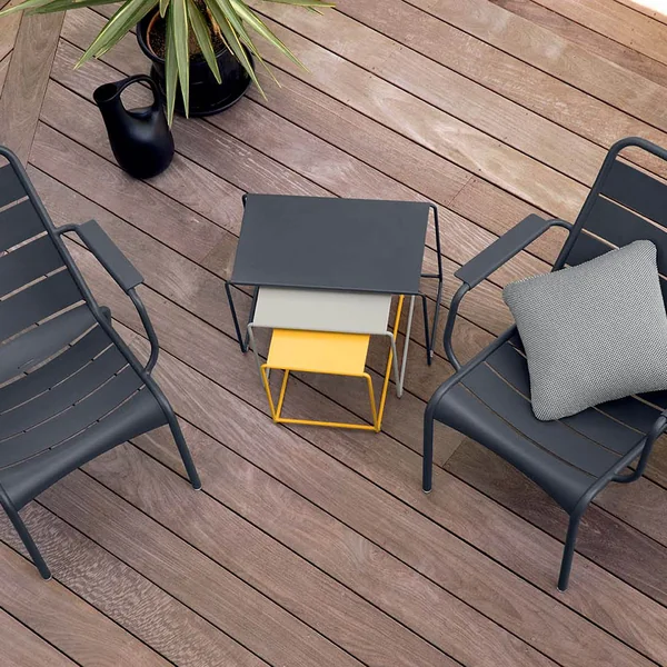 Oulala Set van gedekte tafels, antraciet / kleigrijs / honing door Fermob